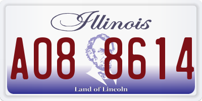 IL license plate A088614
