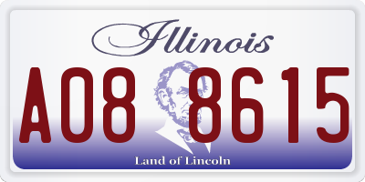 IL license plate A088615