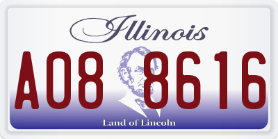 IL license plate A088616