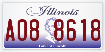 IL license plate A088618