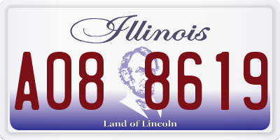 IL license plate A088619