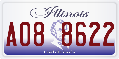 IL license plate A088622