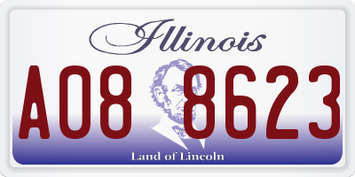 IL license plate A088623