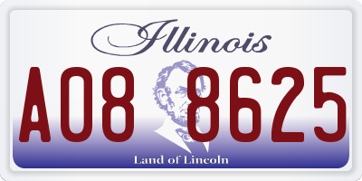 IL license plate A088625