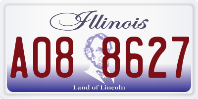 IL license plate A088627