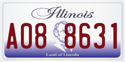 IL license plate A088631