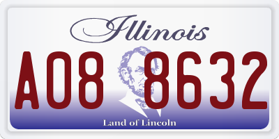 IL license plate A088632