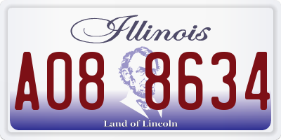 IL license plate A088634