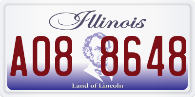 IL license plate A088648