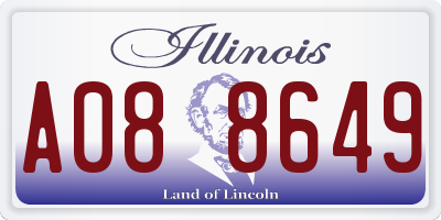 IL license plate A088649