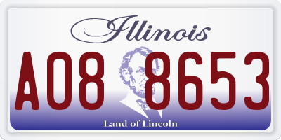 IL license plate A088653