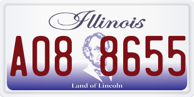 IL license plate A088655