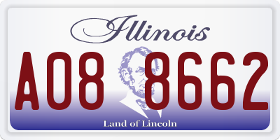 IL license plate A088662