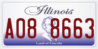 IL license plate A088663