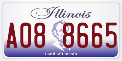 IL license plate A088665