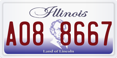 IL license plate A088667