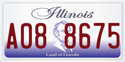 IL license plate A088675