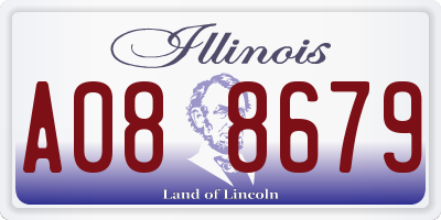 IL license plate A088679