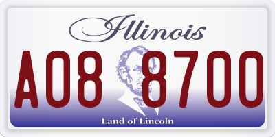 IL license plate A088700