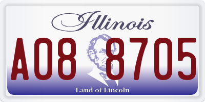 IL license plate A088705