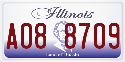 IL license plate A088709