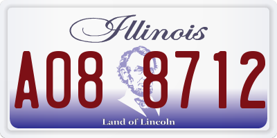 IL license plate A088712
