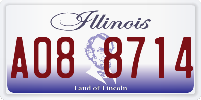IL license plate A088714