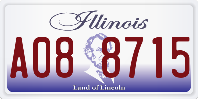 IL license plate A088715