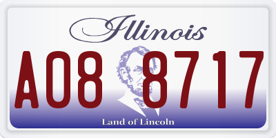 IL license plate A088717