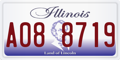 IL license plate A088719