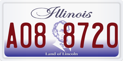 IL license plate A088720