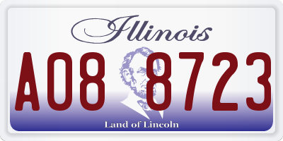 IL license plate A088723