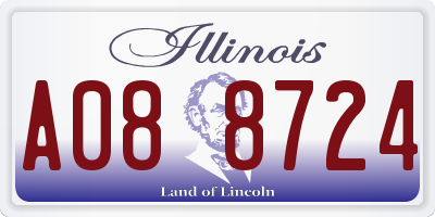 IL license plate A088724