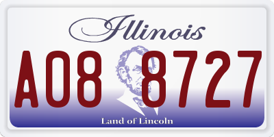 IL license plate A088727