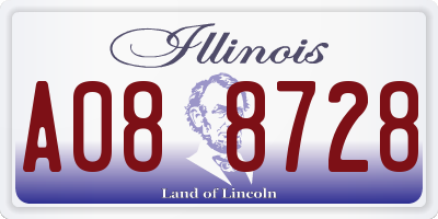 IL license plate A088728