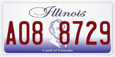 IL license plate A088729