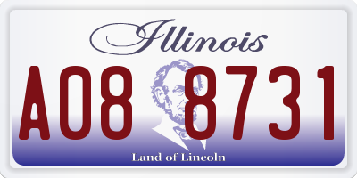 IL license plate A088731