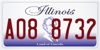 IL license plate A088732