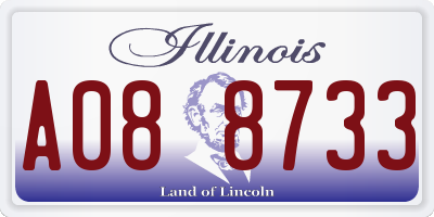 IL license plate A088733