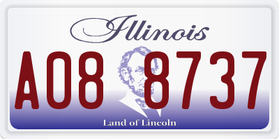 IL license plate A088737