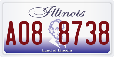 IL license plate A088738