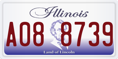 IL license plate A088739