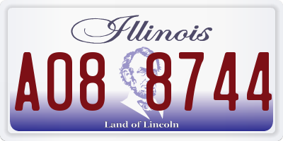 IL license plate A088744