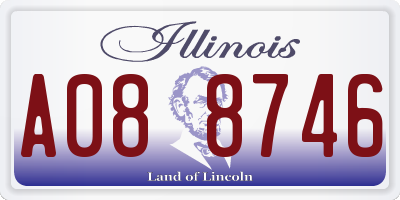 IL license plate A088746