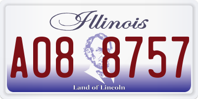 IL license plate A088757