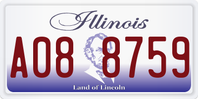 IL license plate A088759