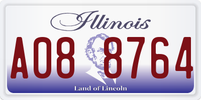IL license plate A088764