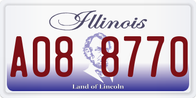 IL license plate A088770