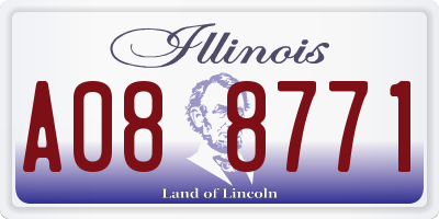 IL license plate A088771