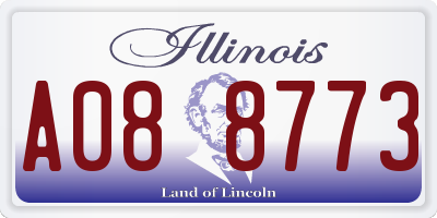 IL license plate A088773